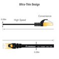 thumbnail image 4 of Cable Ethernet CableGeeker Cat 7 blindado de 1,5 m, paquete de 6 unidades, negro, 4 of 7