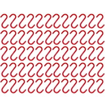 Wideskall 60 Pieces 3" inch Red Vinyl Coated S Shaped Hooks for Hanging Kitchen Rack