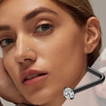 thumbnail image 2 of AIYUQ.U Stainless Steel Nose Rings - Women's Nostril Studs Piercing Jewelry，Black, 2 of 8