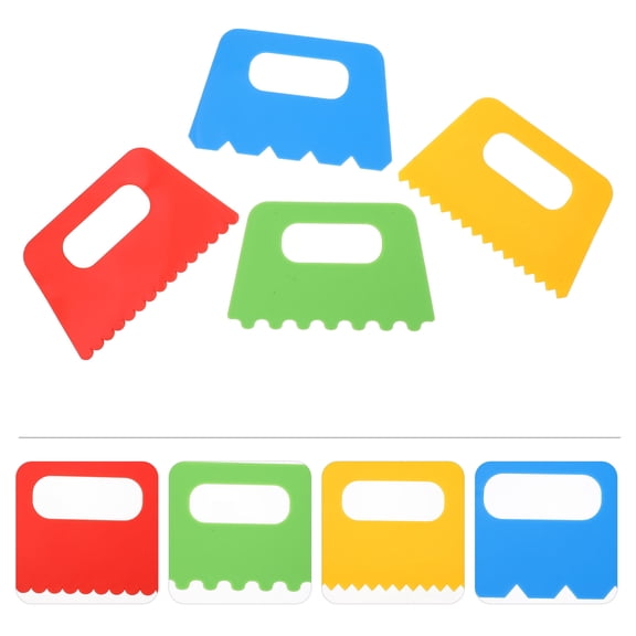 Luxshiny 4Pcs Painting Tools with Ergonomic Handles Assorted Colors for Craft Drawing