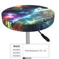 thumbnail image 4 of Balery Cosmic Cat In Window Fundas de asiento para taburete de bar redondo de tela de terciopelo ajustables que protegen de arañazos y manchas para sillas de 14 a 17 pulgadas.-12 inch, 4 of 7