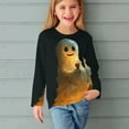 thumbnail image 4 of Huvoen Toddler Girls Long Sleeve Cotton Tee Shirts Halloween Girls Long Sleeve Prints Shirts Cute Crewnecks Tops Dressy Casual Blouses Clothes Multicolor 11 Years, 4 of 6