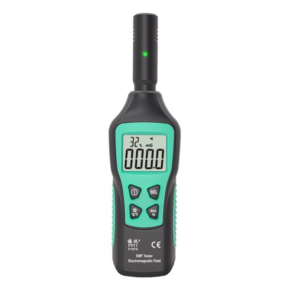 FUYI EMF Meter Electromagnetic Radiation Detector Household Handheld High Electromagnetic Radiation Tester Radiation Monitor FY876 Black