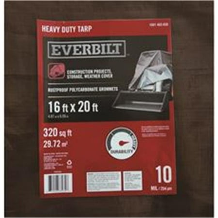 Everbilt 3553967 Heavy Duty Tarp, Silver-Brown, 16 ft. x 20 ft