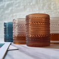 thumbnail image 6 of Set of 6 | 11 OZ Muted Bubble Design Whiskey, Old-Fashioned, Embossed Design Glass Water, Wine, 6 of 9