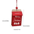 thumbnail image 3 of 2025 christmas ornaments Red Wooden Wood Chip Pendant Wooden Christmas Tree Ornaments Decoration Painted Scene Arrangement office christmas decorations, 3 of 6