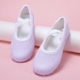 thumbnail image 3 of LYHaoo Elegant Girls Dance Shoes Sparkling Glitter Ballet Flats with Strap For Party Performance Practice ,Purple,Sizes 8(5.71") Toddler, 3 of 7