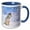Blue/White, variant on 3drose, Timber Wolf Sitting in the Snow, Canis Lupus - Na02 Dno0317 - David Northcott, 15oz Two-tone Blue Mug