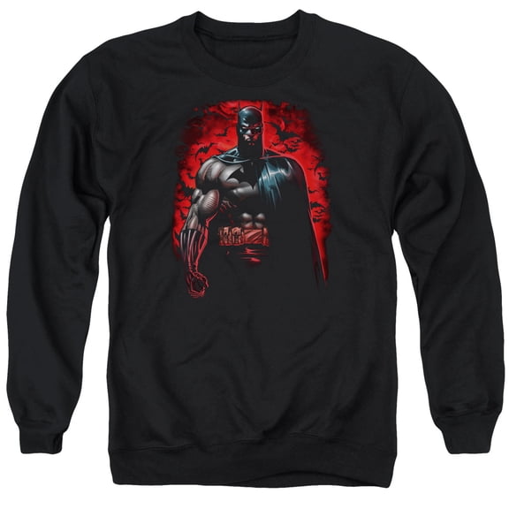Batman Red Knight Adult Crewneck Sweatshirt Black