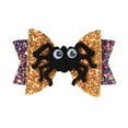 thumbnail image 5 of Paquete de 4 pinzas para el pelo con lazo de 3 "para Halloween, horquilla con lazo para niña, Boutique, lazo para el pelo de araña con purpurina para niña, pasadores para el pelo para fiesta y baile Sailing Electrónica, 5 of 5