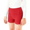 thumbnail image 4 of Cowsor Girls' High Waisted Yoga Shorts - 4-Way Stretch Activewear Bottoms, Perfect for Dance, Gymnastics & Sports, Soft Breathable Fit 5-14 Years, 4 of 6