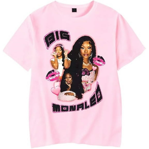 Monaleo Merch T-shirt Casual Fashion Short Sleeve Summer Print Unisex Round Neck T-shirt Top