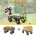 thumbnail image 3 of Farmdex Steel Mesh Garden Cart with 10" Tires Wagon Cart Newest Garden Utility Carts Heavy Duty 660LBS Capacity Folding Utility Wagon with Removable Sides, Garden Wagon for Yard, 3 of 8