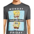 thumbnail image 3 of SpongeBob SquarePants Shirt Men's Monday Vs Friday Short Sleeve Tee, 3 of 5