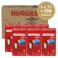 thumbnail image 2 of Pañales HUGGIES Little Snugglers, tamaño 1 (4-6 kg), 198 unidades, 2 of 9