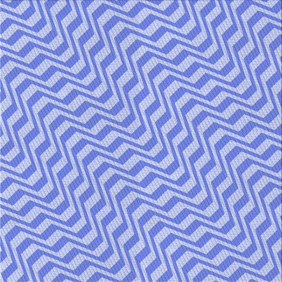 Ahgly Company Machine Washable Indoor Square Transitional Blue Ribbon Blue Area Rugs, 5' Square