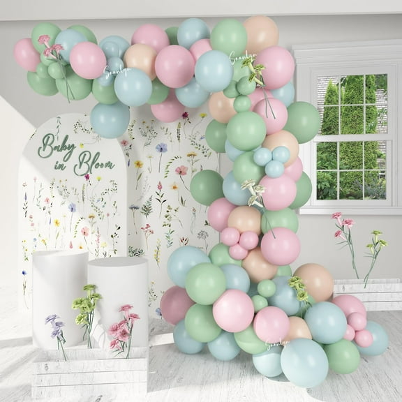 Soonlyn Baby In Bloom Balloon Arch Kit 14ft Baby Shower Decorations Wildflower