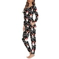 thumbnail image 2 of FKELYI Size S Women Pajama Leisure Cartoon Santa Women Christmas Pajamas 2 Packs Comfy Xams Ho Ho Party Sleepwear Pj Set, 2 of 5