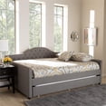 thumbnail image 2 of Baxton Studio Eliza Modern and Contemporary Fabric Upholstered Daybed with Trundle, 2 of 10