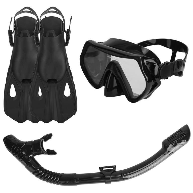 Mask Fin Snorkel Set, iMounTEK adult Snorkeling Gear with Panoramic View Diving Mask, Adjustable Trek Fin, Dry Top Snorkel, for Swimming Snorkeling