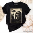 thumbnail image 6 of Bigfoot UFO Funny T-Shirt, Rock and Roll Sasquatch Meme Tee, 6 of 6