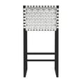 thumbnail image 3 of Butler Specialty Company Urban 25" Woven Leather Counter Stool In Black/White, 3 of 7