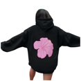 thumbnail image 3 of CONFREE Womens Hoodies Floral Prints Hoodies For Women Trendy Long Sleeve Casual Pullover Sweatshirts With Pockets Comfy Winter Clothes, 3 of 7