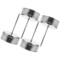 Phenofice 4Pcs Silver Metal Candle Holder with Spike Iron Candle Plate for Home Decor