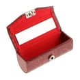 thumbnail image 2 of TISHITA Boîte de Rangement pour Bijoux avec Miroir Rouge à Lèvres Étui en Cuir PU Doux Rouge Haricot Rouge, 2 of 8