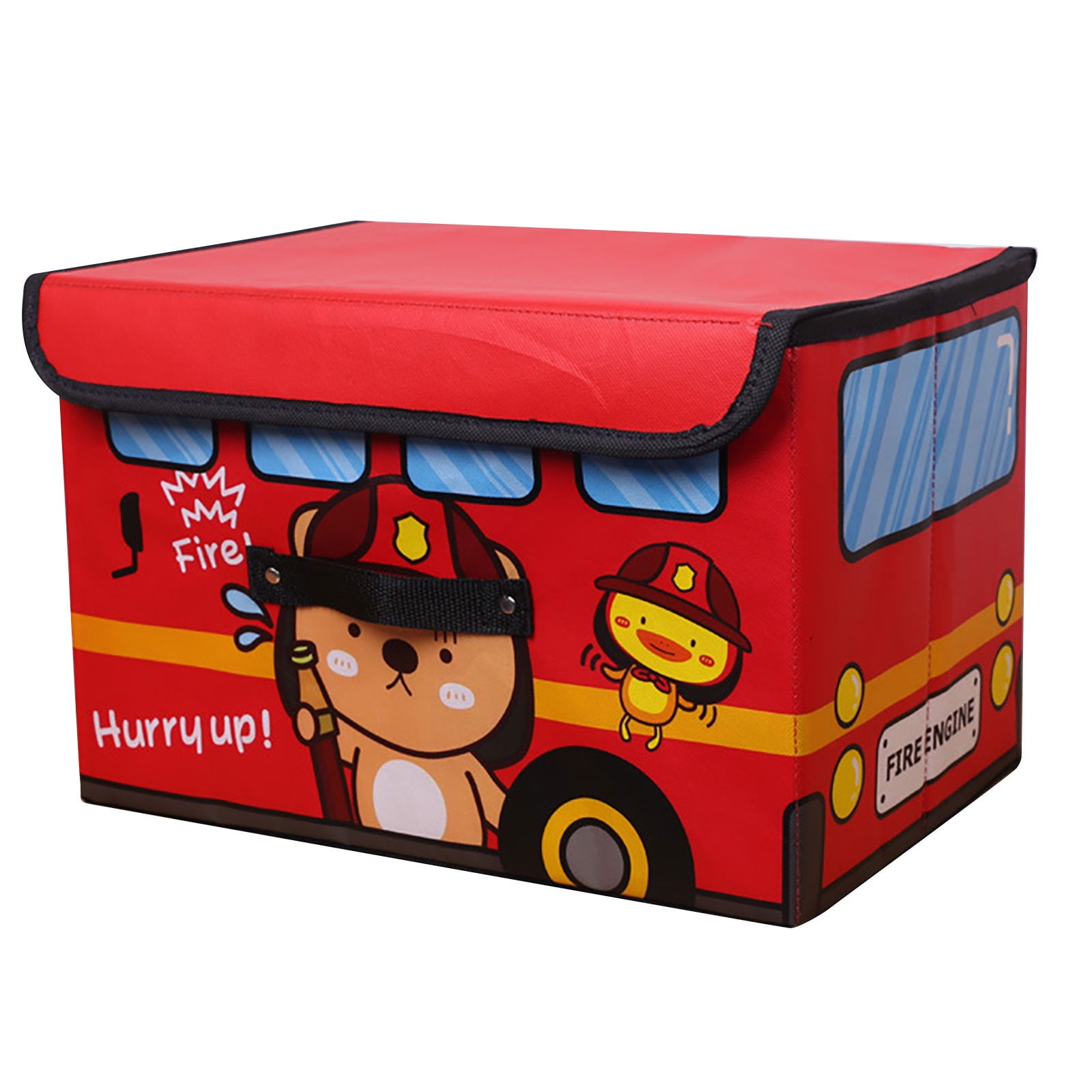 Kitchen Storage Rack Toy Chest With FlipTop Lid Kids Collapsible