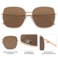 thumbnail image 4 of Gafas de Sol SOJOS de Moda, Cuadradas y Sobredimensionadas SJ1146 Oro/Marrón, 4 of 5