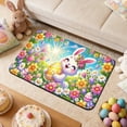 thumbnail image 6 of Beautynvta Easter Door Mat, Easter Bunny Egg Floor Mat Absorbent Nonslip Carpet for Entrance, Festival Decorative Bath Rug for Bathroom, Kitchen, Patio Decor, 6 of 6