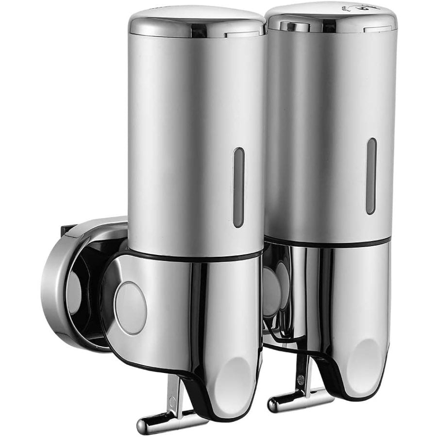 Soap Dispenser Wall Mounting Manual Double Lotion Dispenser Disinfectant Dispenser Wall