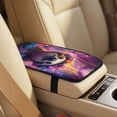 thumbnail image 3 of Xoenoiee Sloth Flower Print Car Accessories Set of 5, PU Leather Car Seats Cover Protector, Seatbelt Cover, Auto Armrest Cover Protector for Most Vehicle, SUV, Truck, 3 of 7