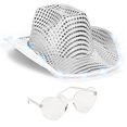thumbnail image 1 of Sombrero de Vaquera Espacial Divertido con Luces Blancas Funcredible Disfraz de Vaquera Halloween, 1 of 3