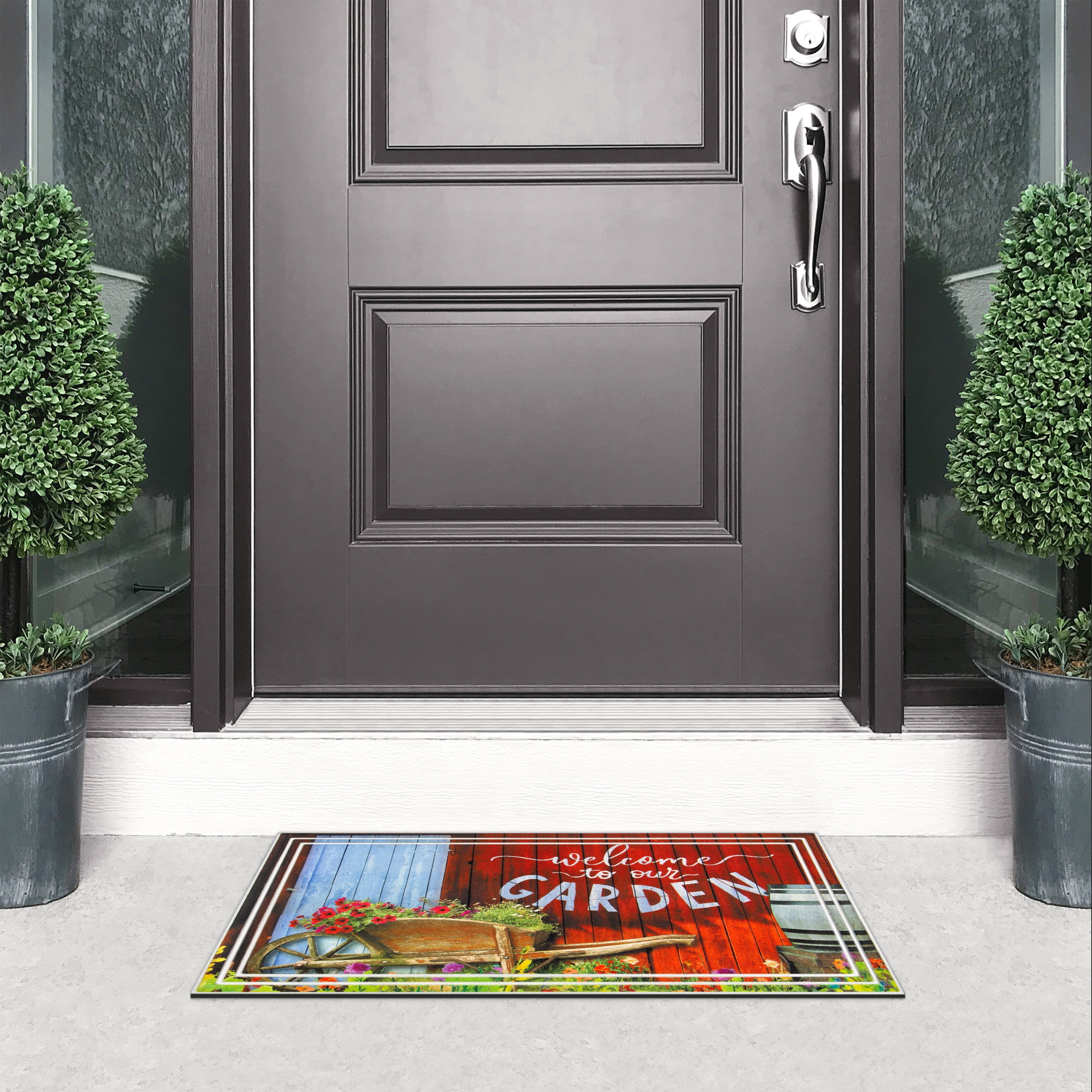 Apache Mills Fashionables Deluxe Welcome To Our Garden Indoor/Outdoor Doormat, 1.5' x 2.5'