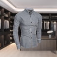 thumbnail image 6 of Segolike Men's Shirts Long Sleeve Breathable Streetwear for Hiking Vacations Business gray, 6 of 8