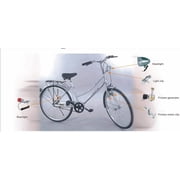 12V 6W Friction Generator Dynamo Headlight Tail Light Kit for Bicycle Motorized Bike