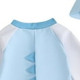thumbnail image 5 of JUMESG Baby Swimsuit Boy Toddler Baby Boys Girl Rash Guard Swimsuit Long Sleeve Zipper Swimwear Sunsuit Infant Boy One Piece Bathing Suit 0 3 6 12 18 24 Months 2T 3T 4T (Blue,12-18 Months), 5 of 6