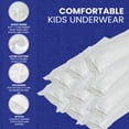 thumbnail image 3 of 30 Pack Boys Disposable Cotton Underwear Panties Briefs, Breathable, Tag Free, White, Boys Size MEDIUM (45-65LB), 3 of 8