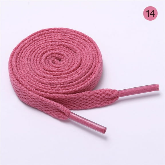 XmhyTop 2 Pair Flat Shoe laces 8mm Wide Shoelaces for Athletic Running Sneakers-A14