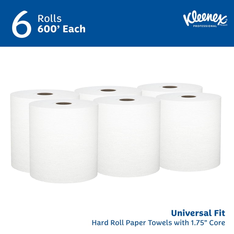 Kleenex, Hard Roll Paper Towels, 50606, 1.75 inch core, White