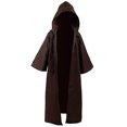 thumbnail image 3 of Adult Hooded Robe Cloak Knight Fancy Cool Cosplay Long Sleeve Costume Tops, 3 of 6
