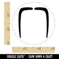 thumbnail image 2 of Fu Manchu Mustache Moustache Silhouette Self-Inking Rubber Stamp Ink Stamper - Lime Green Ink - Small 3/4 Inch, 2 of 7