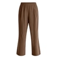 thumbnail image 3 of Aezemi Women Wide Leg Lightweight Pants Elastic Waist Loose Fit Flowy Palazzo Long Pants Summer Fall Outdoor Fashion Casual Trousers with Pockets L, 3 of 6