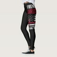 thumbnail image 5 of TOWED22 July Fourth American Flag Cotton Leggings for Women Patriotic Skinny Pant Workout Tights for Women USA Flag Sports Black,XL, 5 of 5
