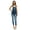Medium Blue, variant on American Bazi Women's Ripped Up Skinny Overalls RJHO837 - Blue- 2XL
