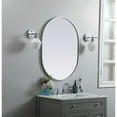 thumbnail image 3 of Elegant Decor Metal Frame Oval Mirror 27x36 Inch in Silver, 3 of 3