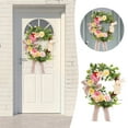 thumbnail image 2 of Couronnes de Pâques pour Porte d'Entrée Couronne Florale de Pâques Joyeuse Fête de Pâques Couronne de Porte de Pâques Couronne de Lapin Décorations Extérieur Maison Œuf Pâques, 2 of 6
