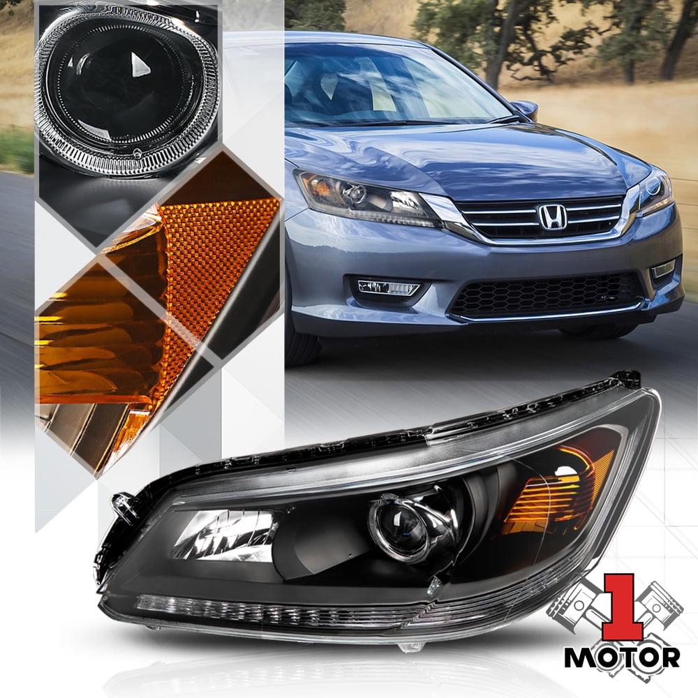 Left Driver Side Black Projector Headlight Assembly for 1315 Honda